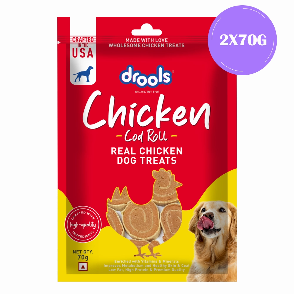 Drools Chicken Cod Roll Dog Treats