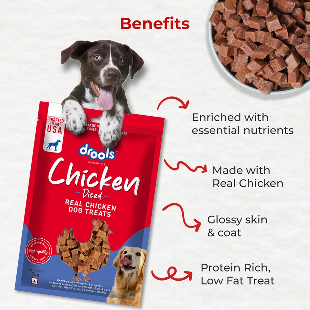 Drools Chicken Diced Dog Treats