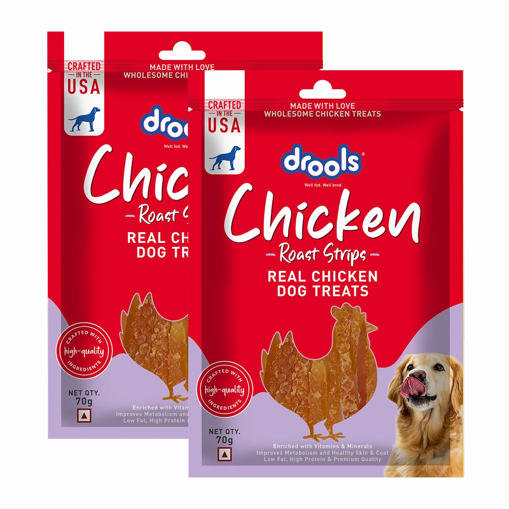 Drools Chicken Roast Strips Dogs Treats