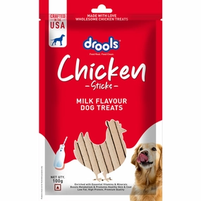 Drools Milk Flavour Chicken Sticks Treat for Dogs