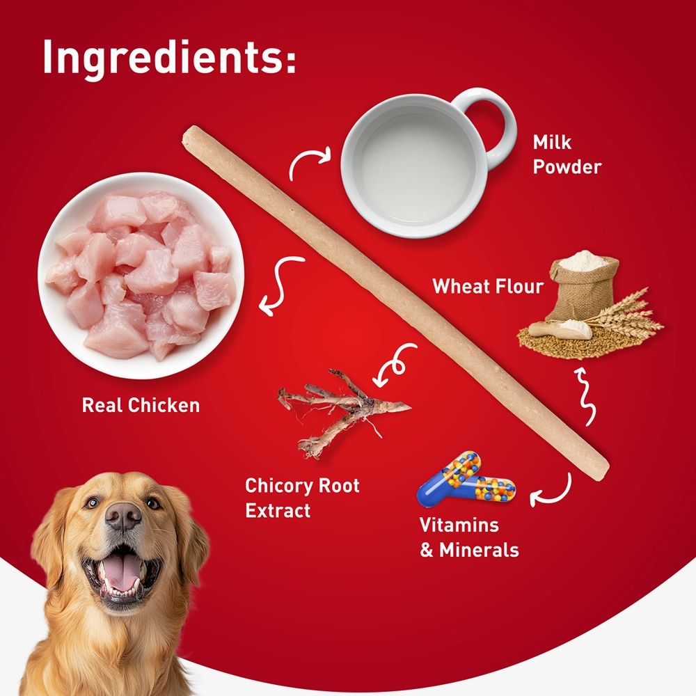 Drools Milk Flavour Chicken Sticks Treat for Dogs