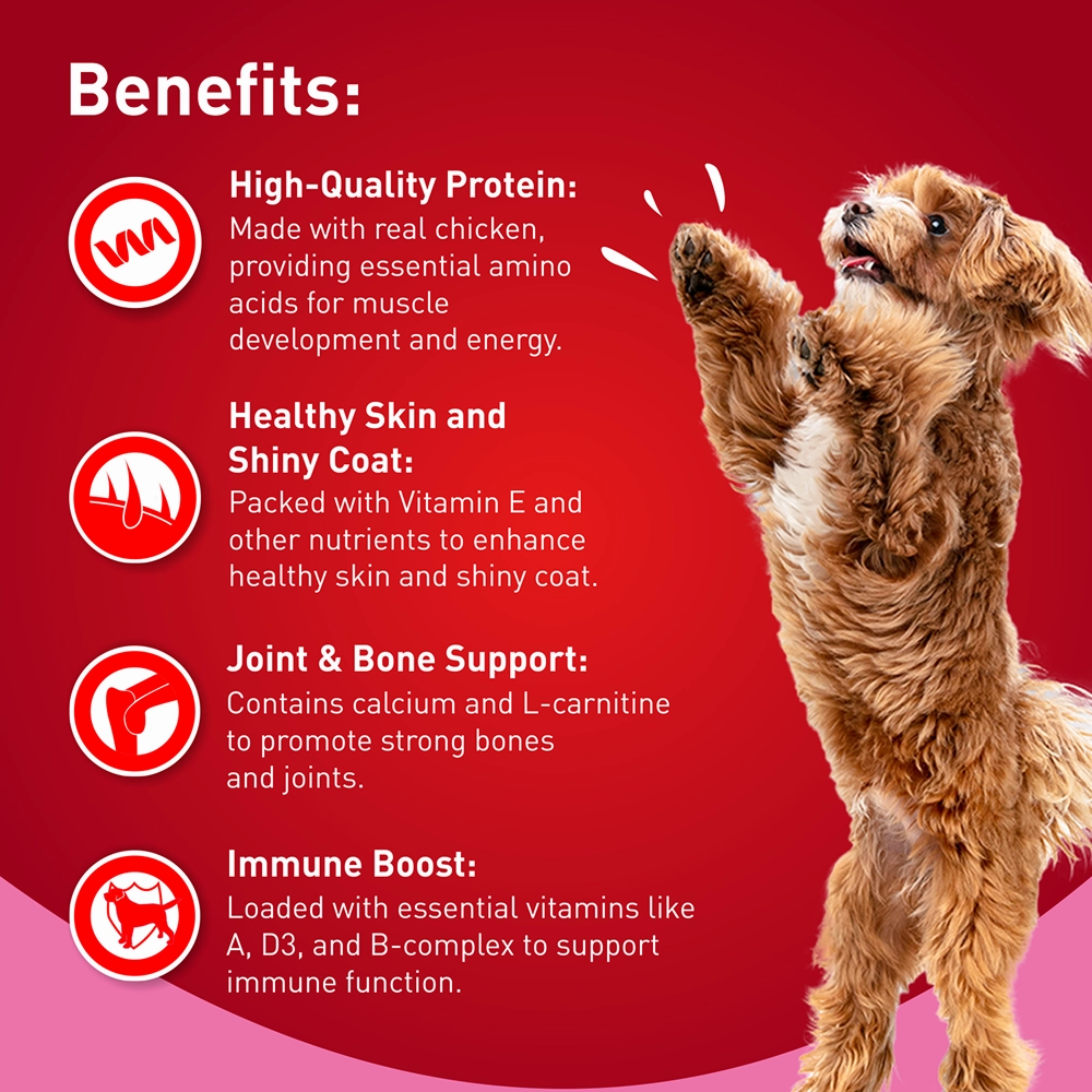 Drools Strawberry Flavour Chicken Sticks Treat for Dogs