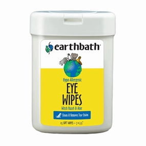 EarthBath Hypoallergenic Fragrance Free Eye Wipes for Dogs and Cats