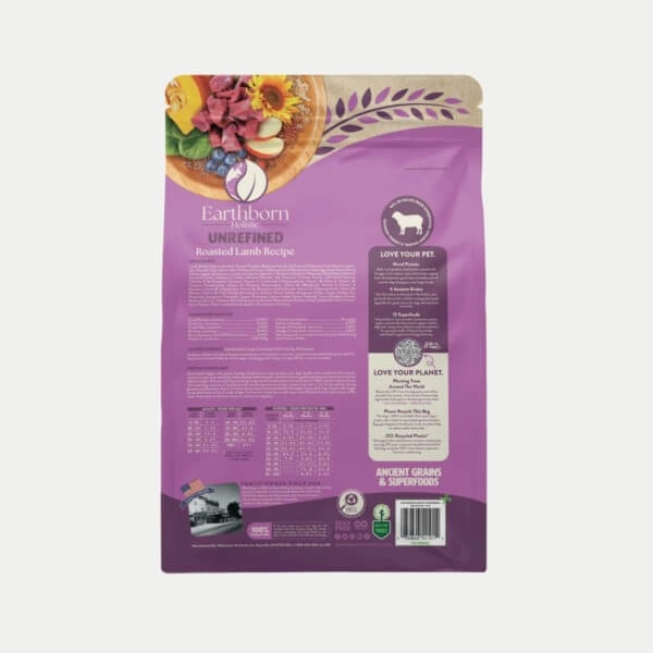 Earthborn Holistic Unrefined Roasted Lamb with Ancient Grains & Superfoods Dry Dog Food