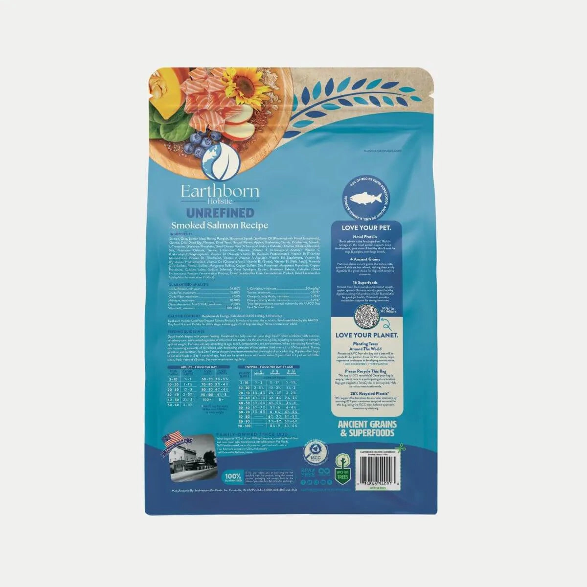 Earthborn Holistic Unrefined Smoked Salmon with Ancient Grains & Superfoods Dry Dog Food