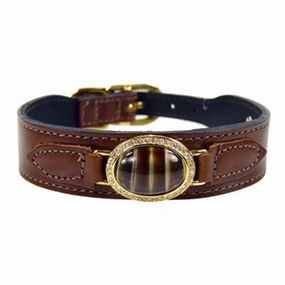 Estate Collection Dog Collar Chocolate