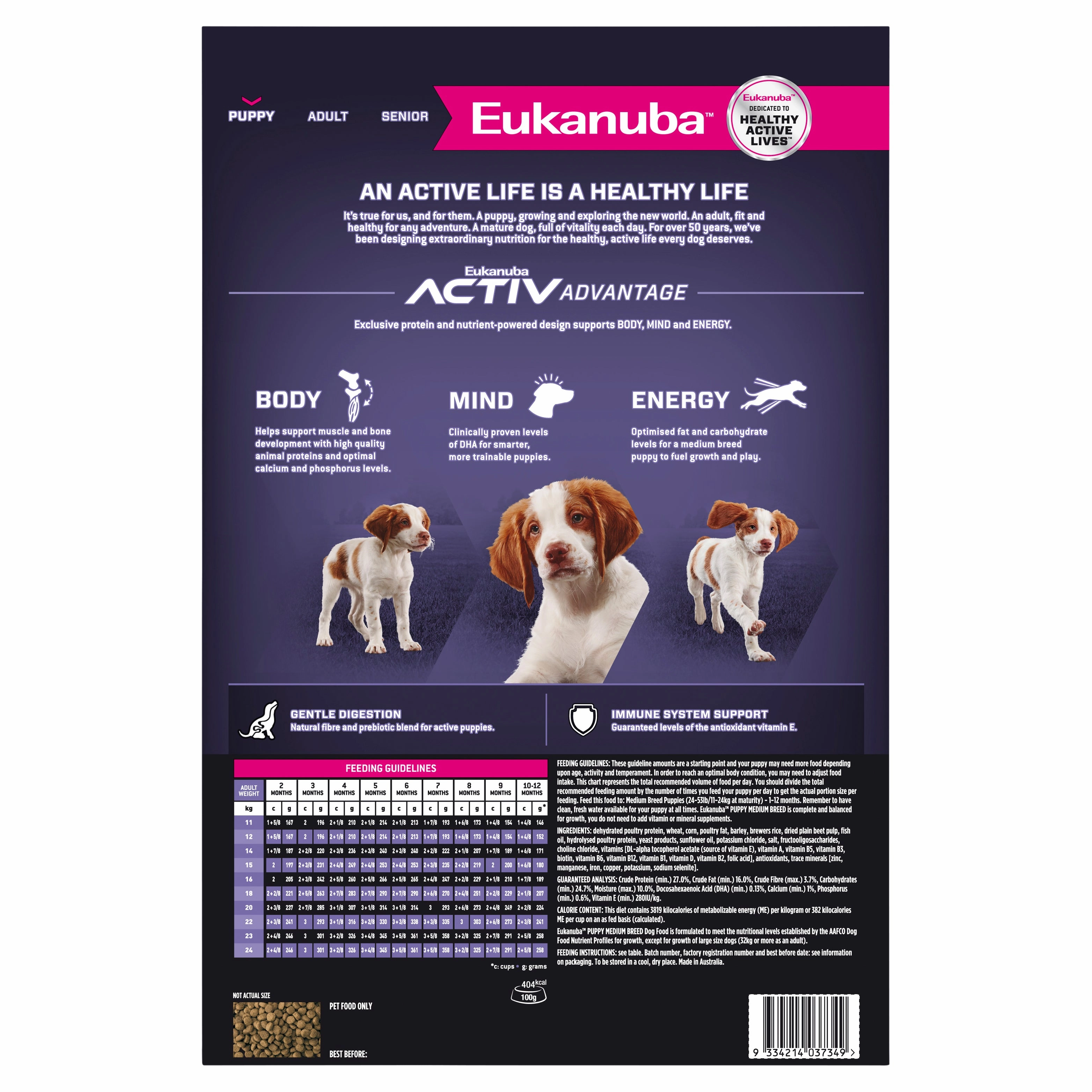Eukanuba - Medium Breed Puppy Dry Food (15kg)