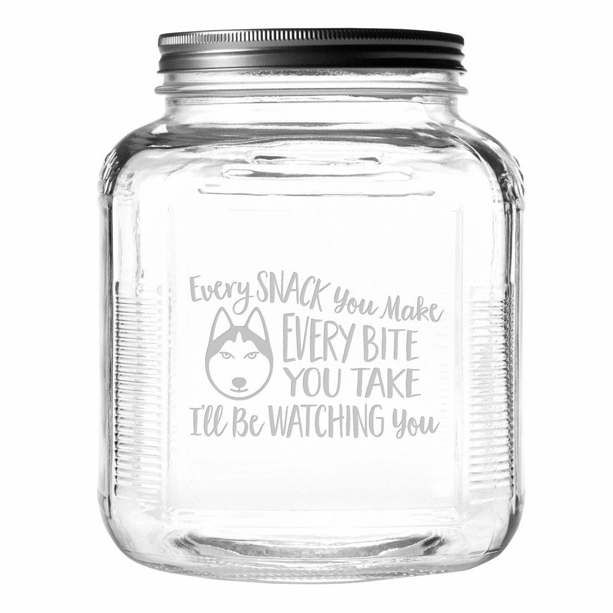 Every Snack Dog Treat Jar With Brushed Lid