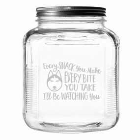 Every Snack Dog Treat Jar With Brushed Lid