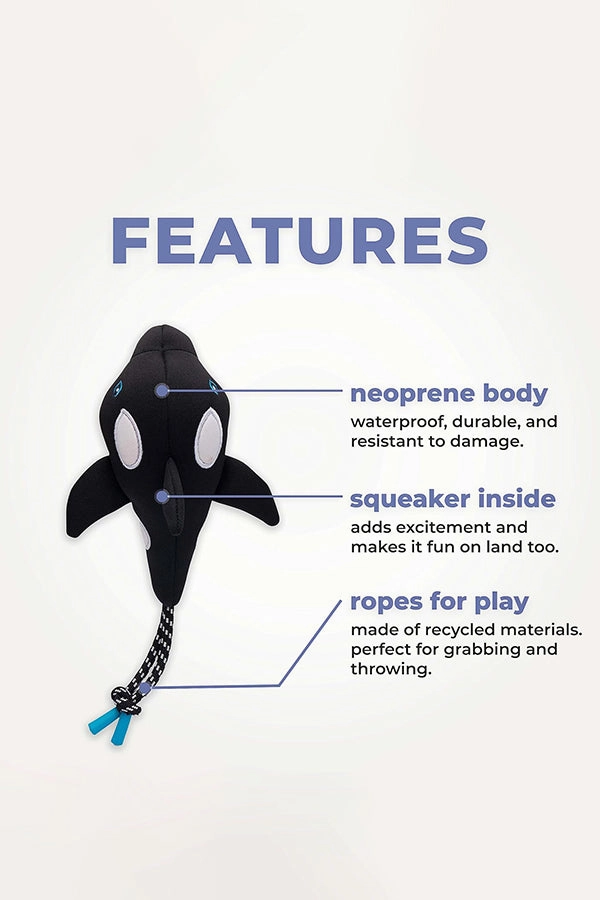 FabDog Whale Floaties Dog Toy