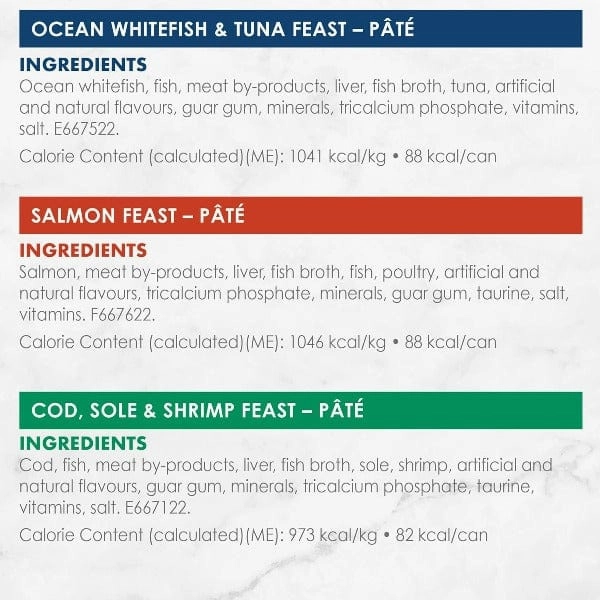 Fancy Feast Seafood Supper Pate Canned Cat Food Variety Pack