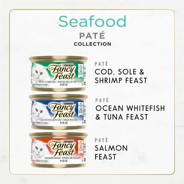 Fancy Feast Seafood Supper Pate Canned Cat Food Variety Pack