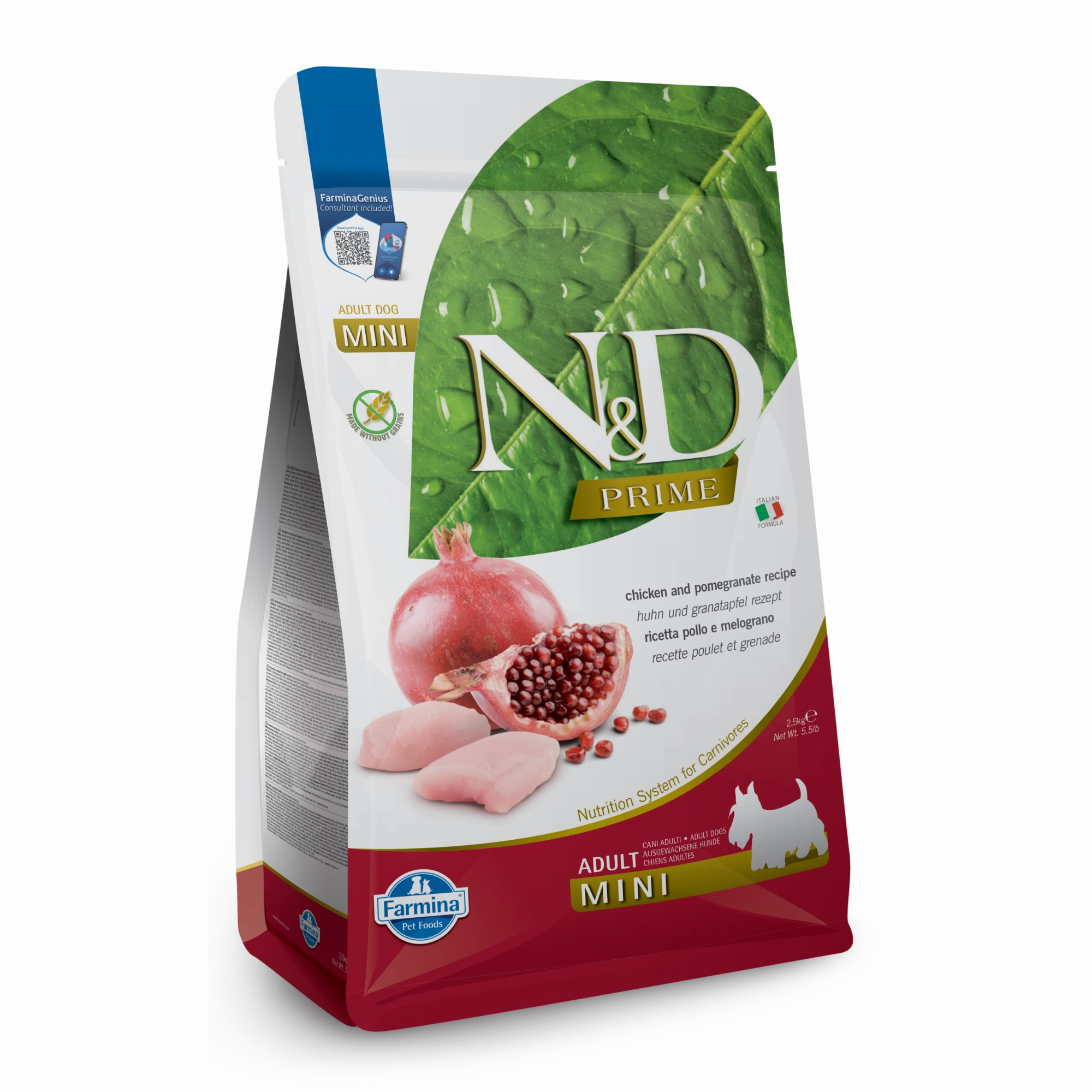 Farmina N&D Prime Grain Free Chicken & Pomegranate Mini Adult Dry Dog Food
