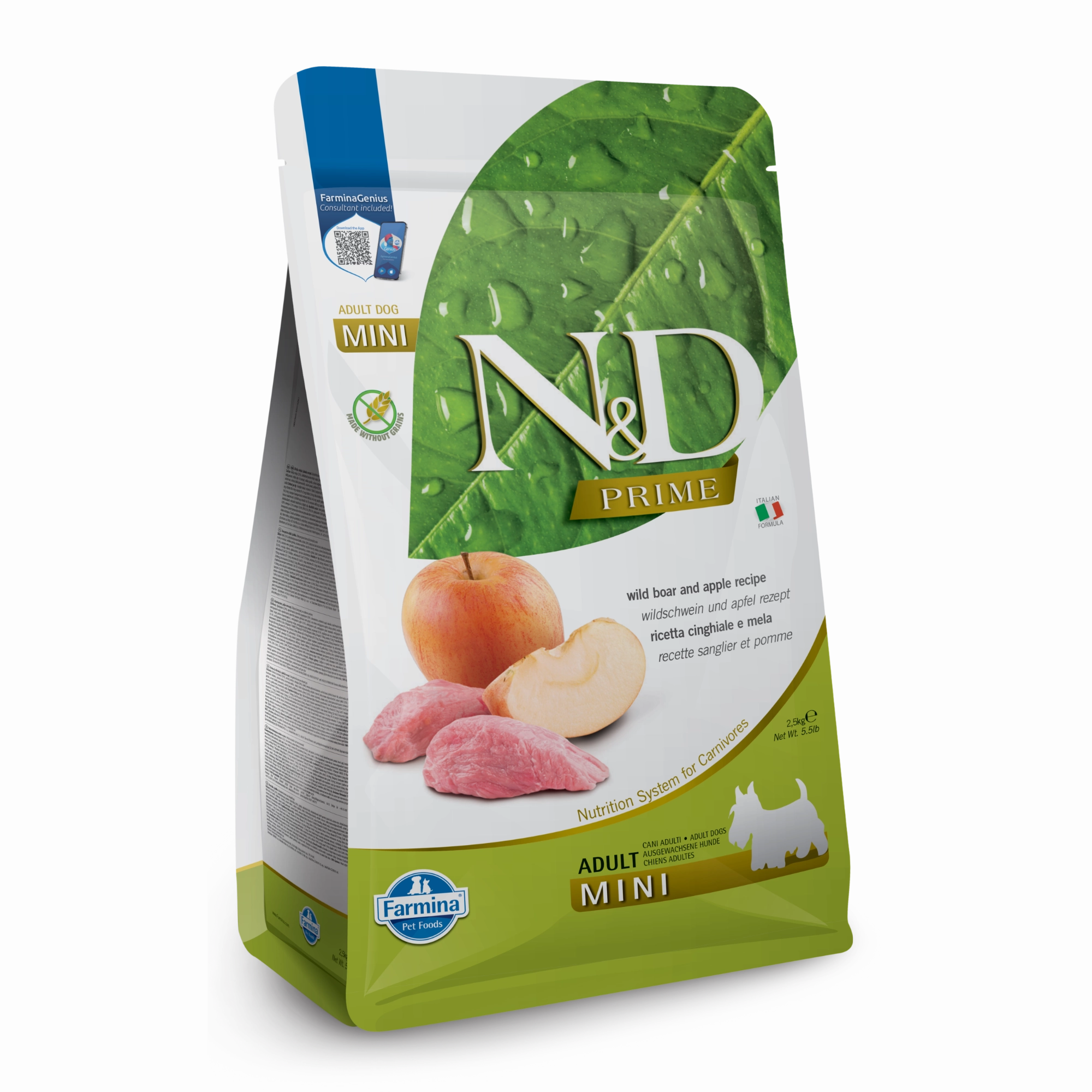 Farmina N&D Prime Grain Free Wild Boar & Apple Mini Adult Dry Dog Food