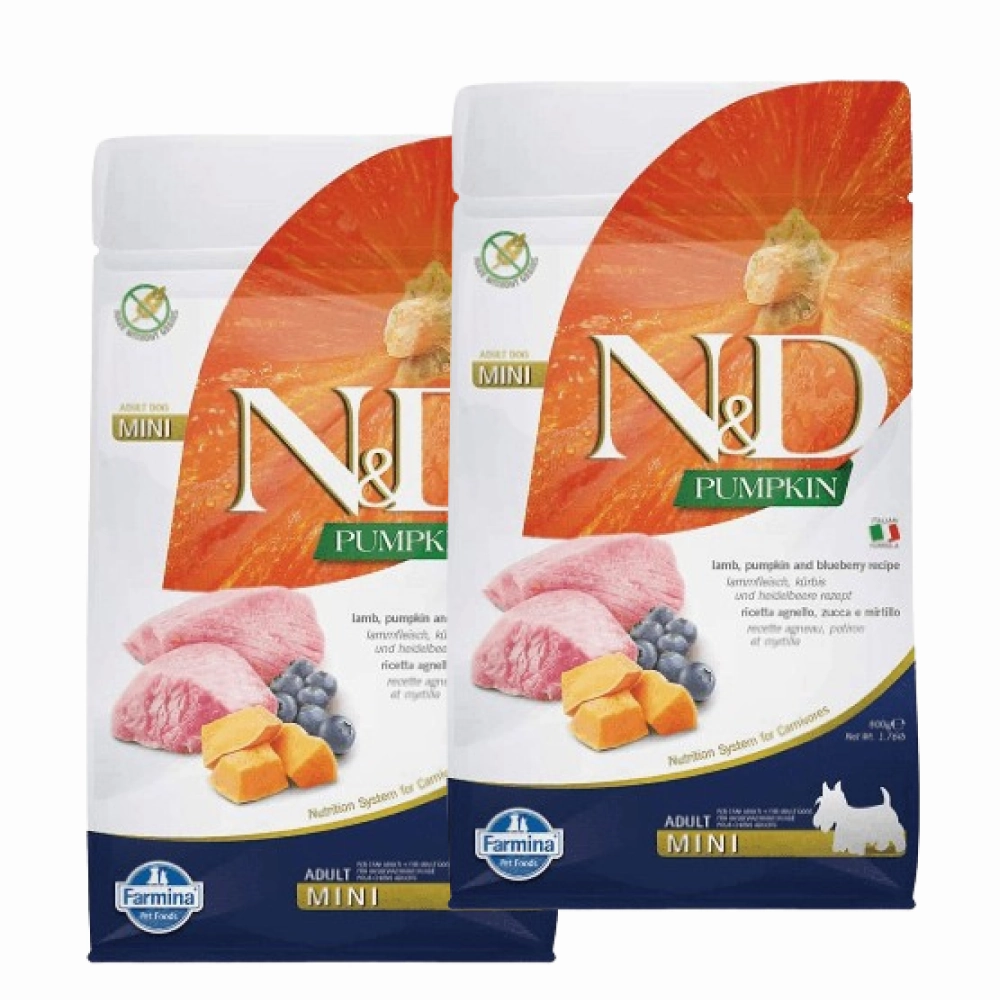 Farmina N&D Pumpkin Lamb & Blueberry Grain Free Adult Mini Dog Dry Food