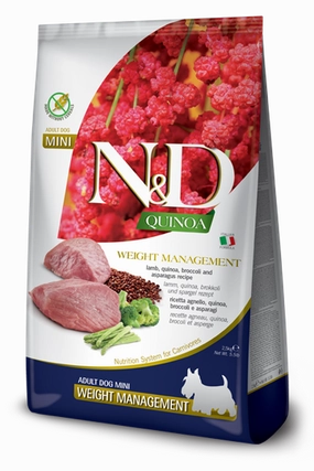 Farmina N&D Quinoa Grain Free Lamb & Broccoli Weight Management Mini Dry Dog Food