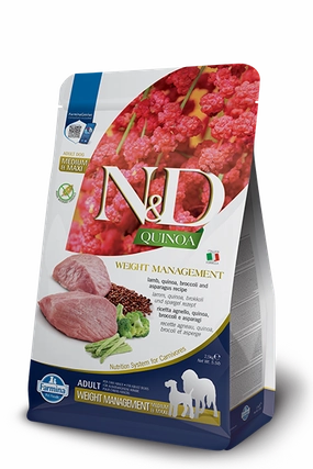 Farmina N&D Quinoa Weight Management Lamb, Quinoa & Broccoli Medium & Maxi Adult Dry Dog Food