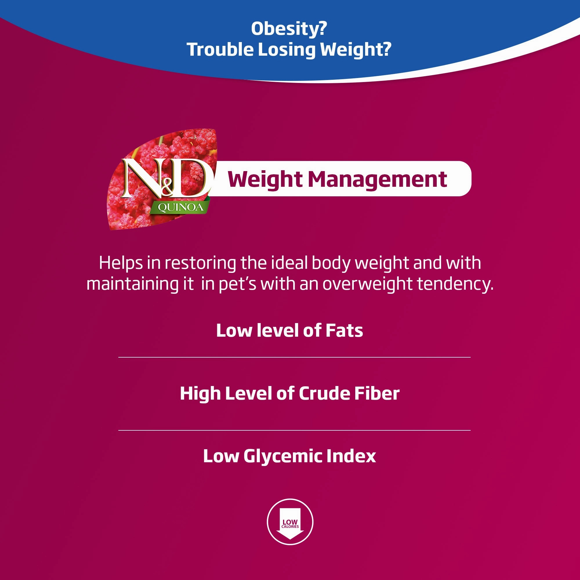 Farmina N&D Quinoa Weight Management Lamb, Quinoa & Broccoli Medium & Maxi Adult Dry Dog Food