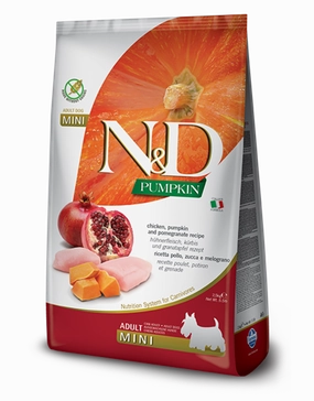 Farmina Pet Foods Mini Adult Dog Grain Free Chicken Pumpkin & Pomegranate Farmina Pet Foods Mini Adult Dog Grain Free Chicken Pumpkin & Pomegranate