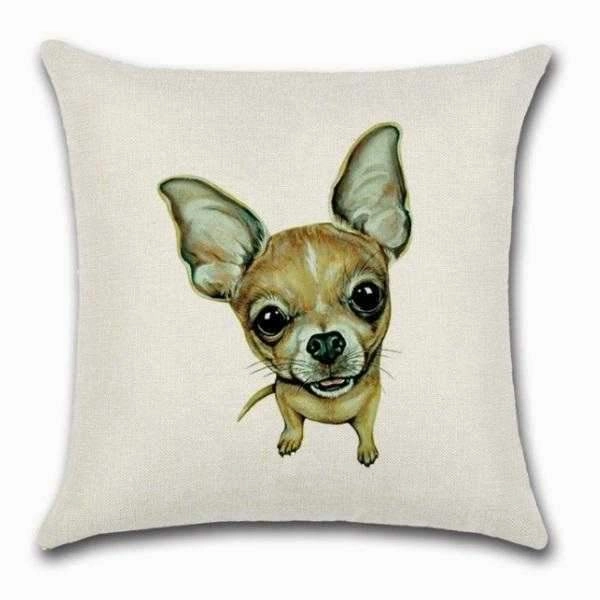 Fawn Chihuahua Throw Cushion