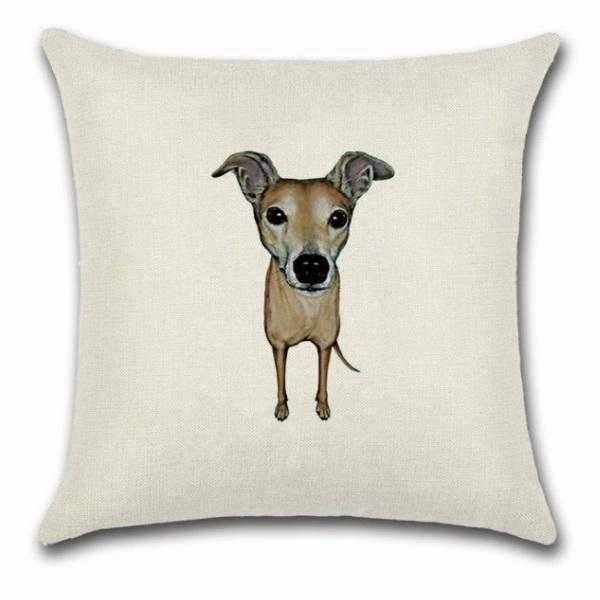Fawn Greyhound Throw Cushion