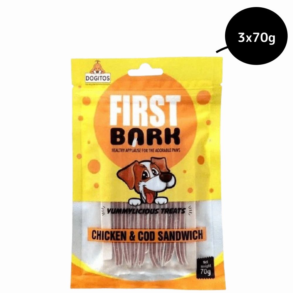 First Bark Chicken & Cod Sandwich Dog Treats