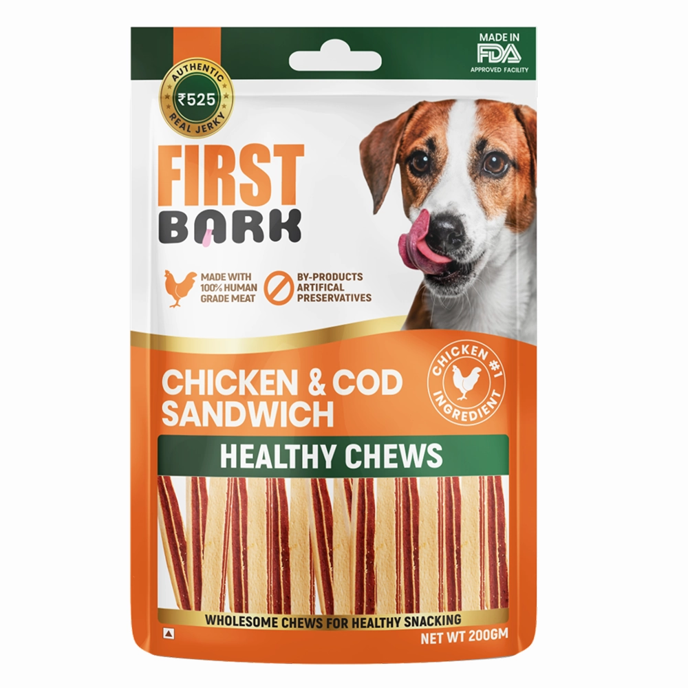 First Bark Chicken & Cod Sandwich Dog Treats