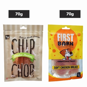First Bark Soft Chicken Breast, Chip Chops Chicken Tenders Dog Treats Combo