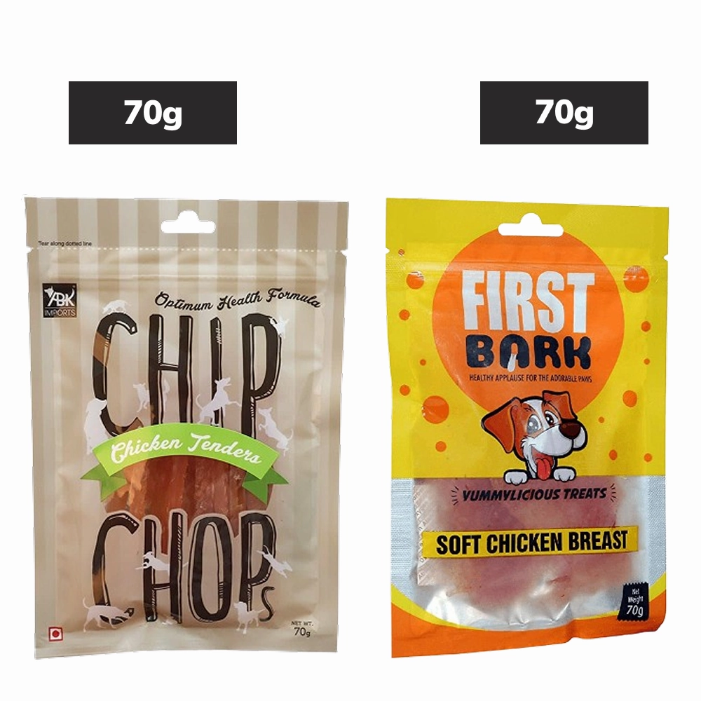 First Bark Soft Chicken Breast, Chip Chops Chicken Tenders Dog Treats Combo