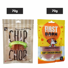 First Bark Soft Chicken Breast, Chip Chops Chicken Tenders Dog Treats Combo