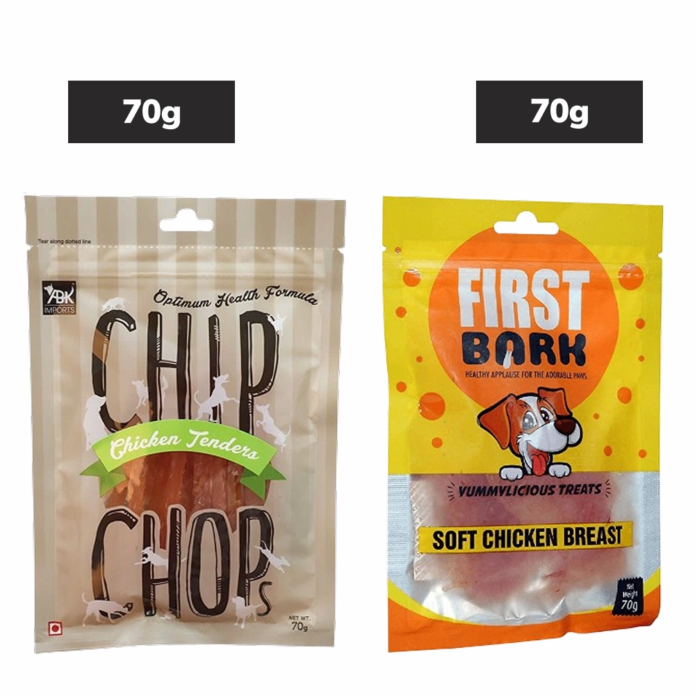 First Bark Soft Chicken Breast, Chip Chops Chicken Tenders Dog Treats Combo