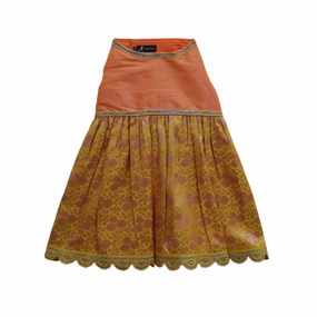 Floof & Co Banarasi Lehenga for Dogs (Pink/Yellow)
