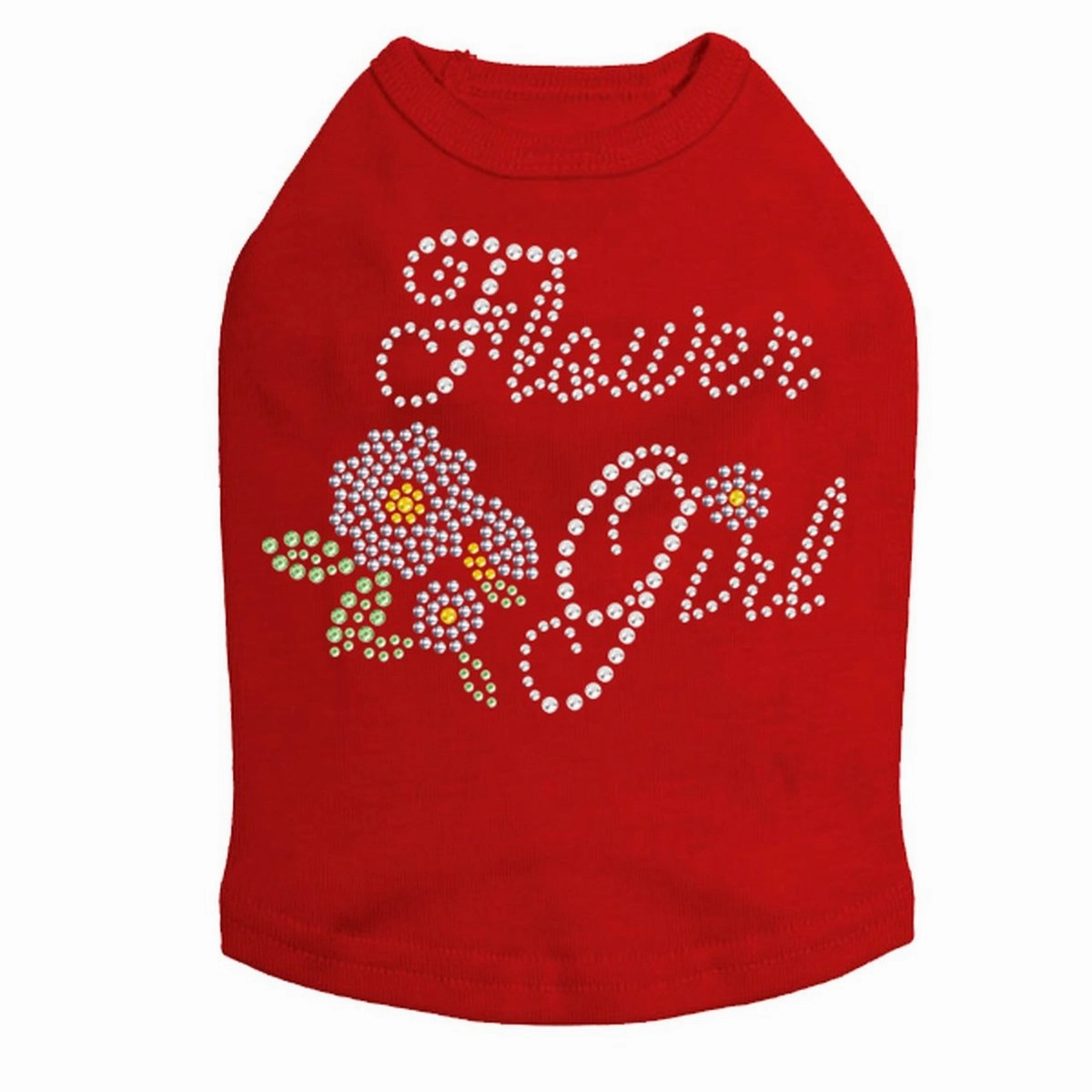 Flower Girl Rhinestone Dog Tank