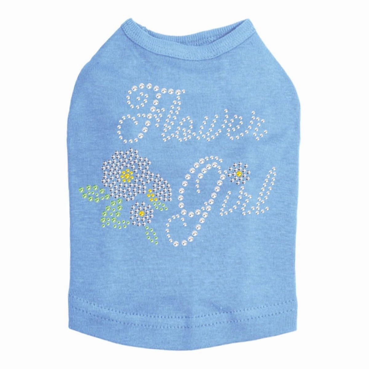 Flower Girl Rhinestone Dog Tank
