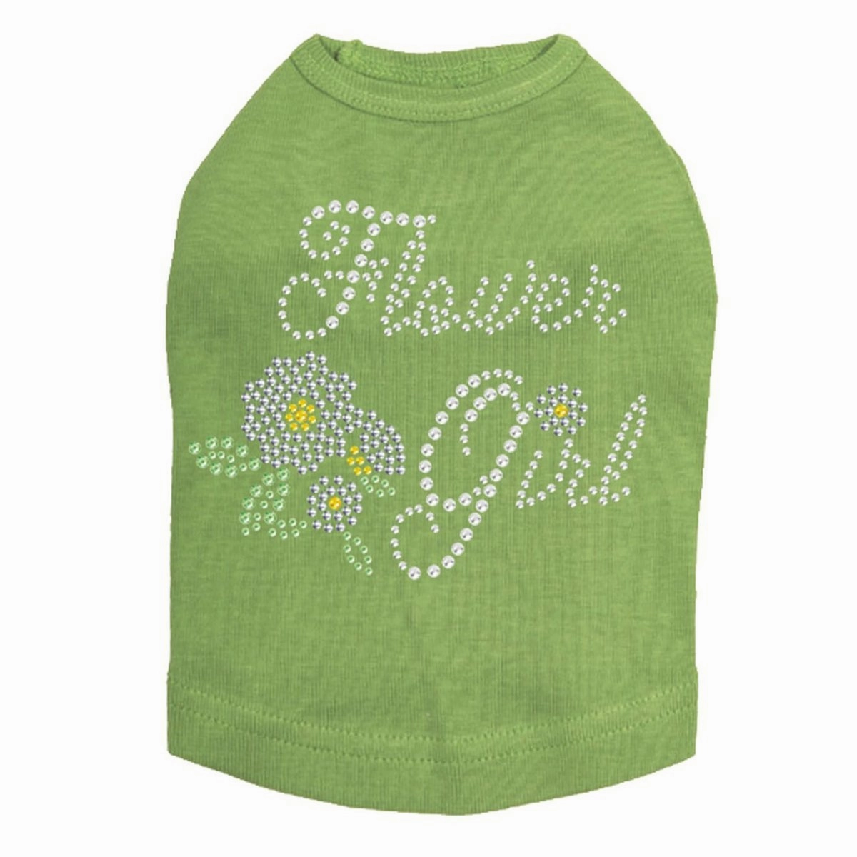 Flower Girl Rhinestone Dog Tank