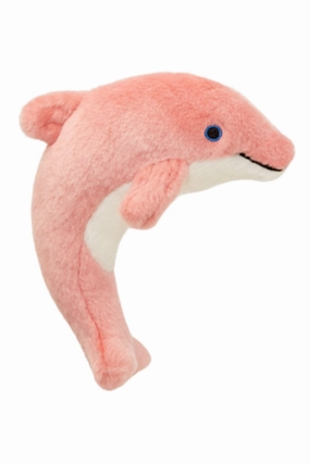 Fluff and Tuff Gisele Mini Pink Dolphin Plush Dog Toy