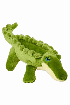 Fluff and Tuff Savannah Baby Gator Plush Dog Toy