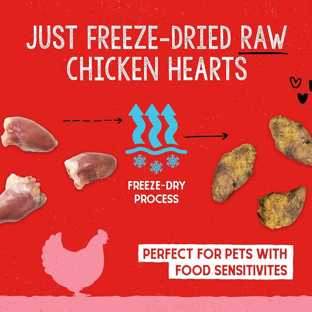 Freeze Dried Chicken Heart Dog Treats