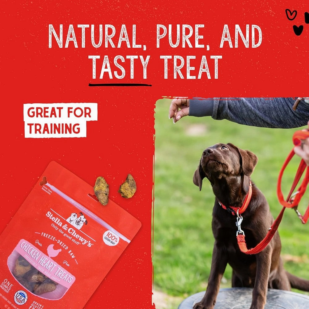 Freeze Dried Chicken Heart Dog Treats