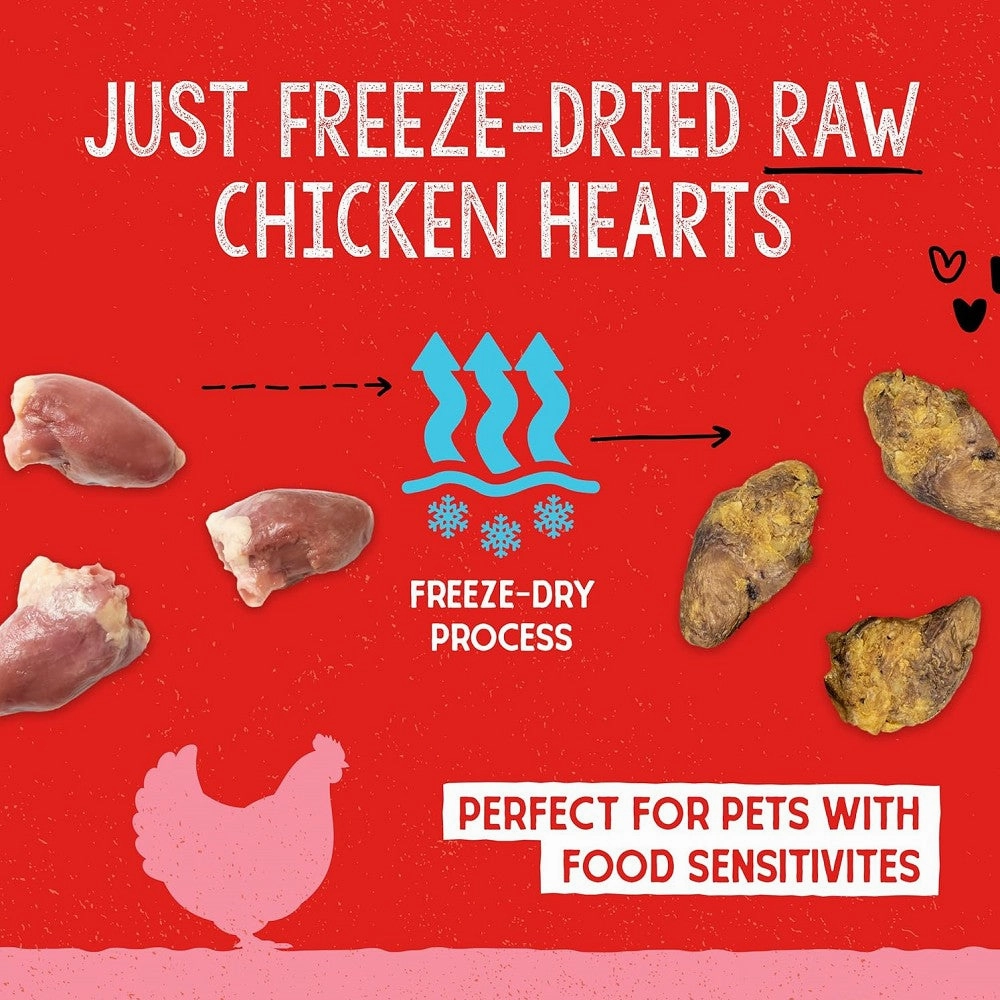 Freeze Dried Chicken Heart Dog Treats