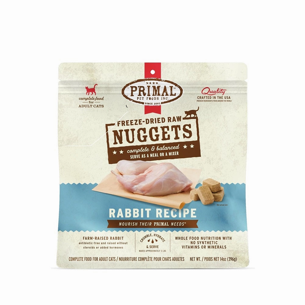 Freeze Dried Rabbit Nuggets Cat Food