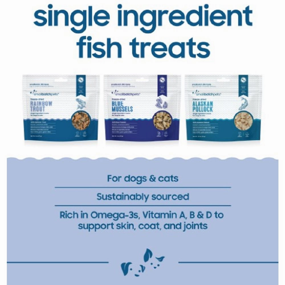Freeze Dried Rainbow Trout Treats for Dogs & Cats
