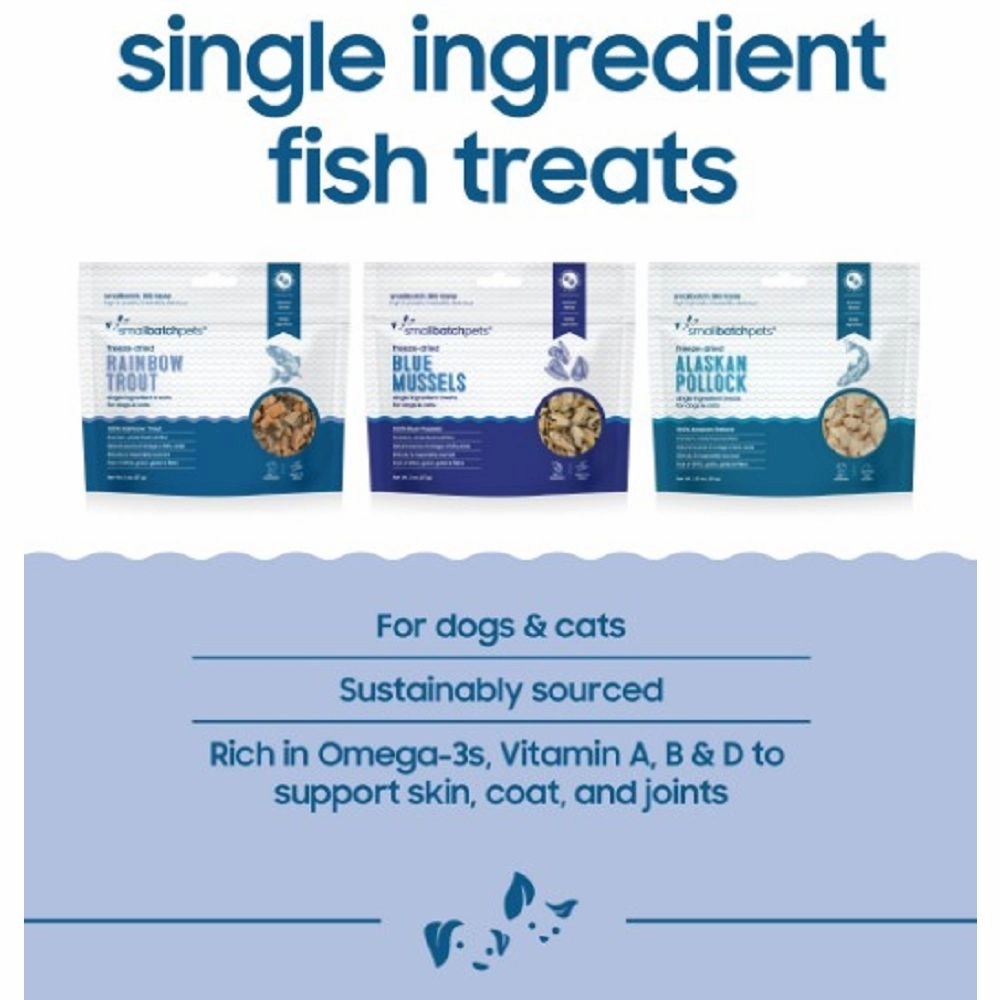 Freeze Dried Rainbow Trout Treats for Dogs & Cats