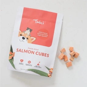 Freeze Dried Salmon Cube Treats for Dogs and Cats