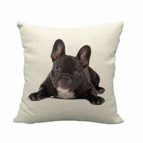 French Bulldog Brindle & White Lying Down Cushion