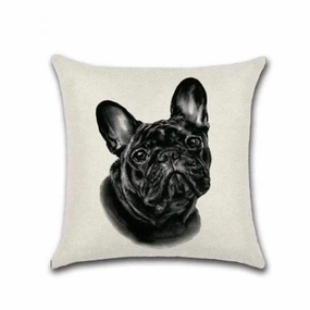 French Bulldog Portrait Throw Cushion
