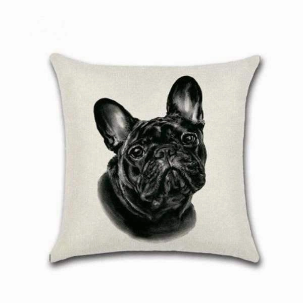 French Bulldog Portrait Throw Cushion