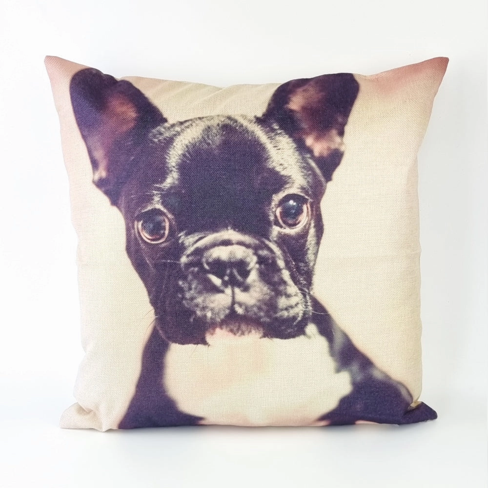 French Bulldog With White Chest Throw Cushion