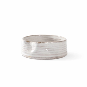 Fringe Ribbed White Stoneware