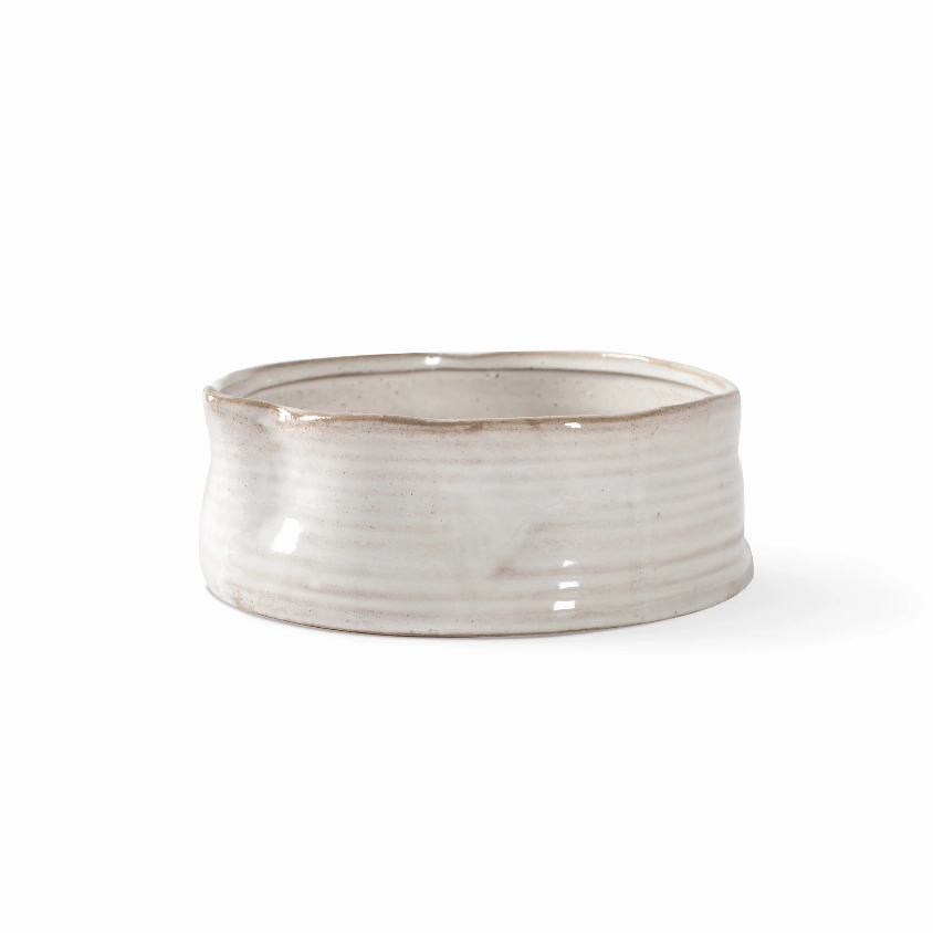 Fringe Ribbed White Stoneware